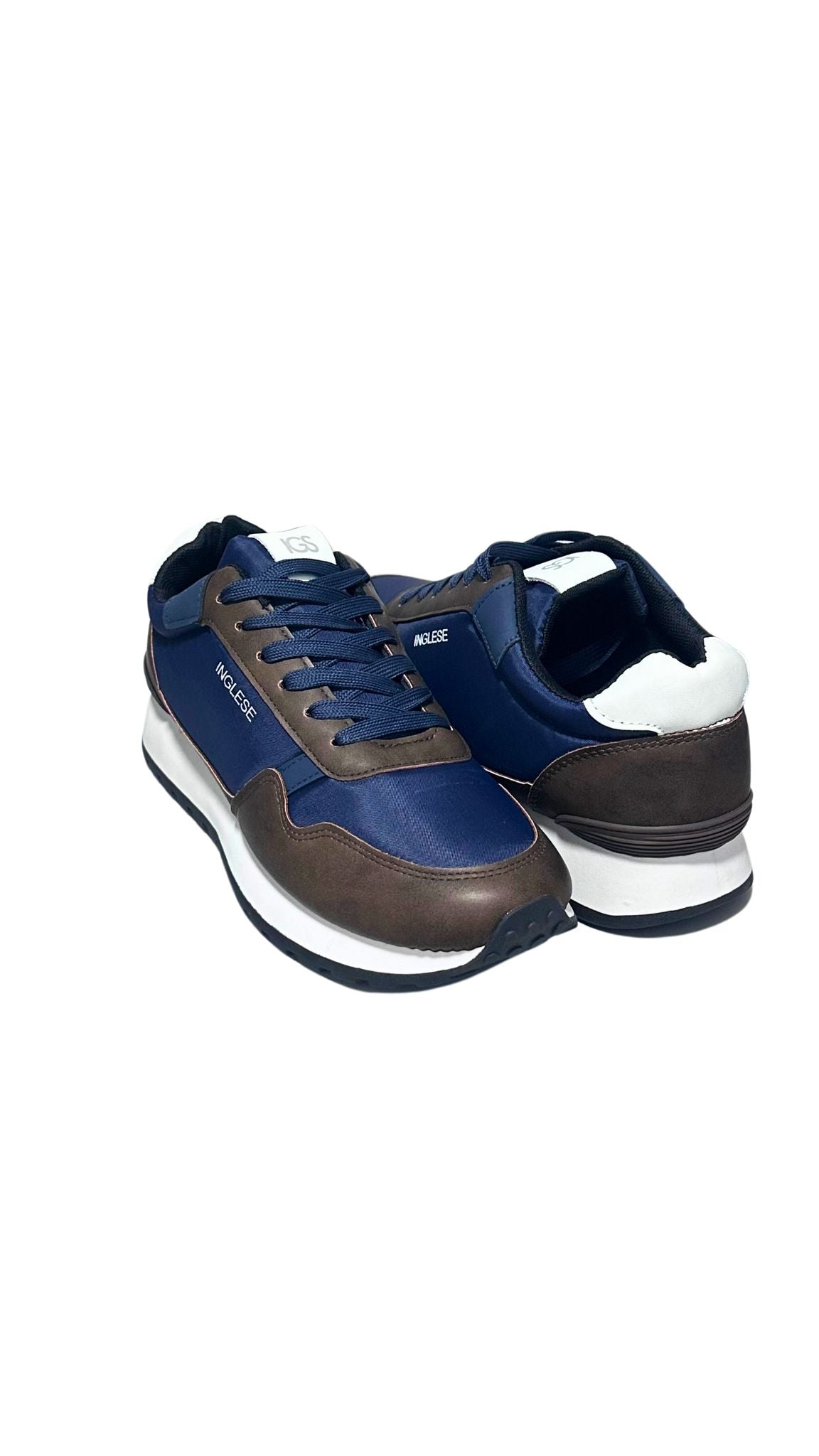 Zapatos Deportivos Casuales Caballero Inglese York Marrón Azul