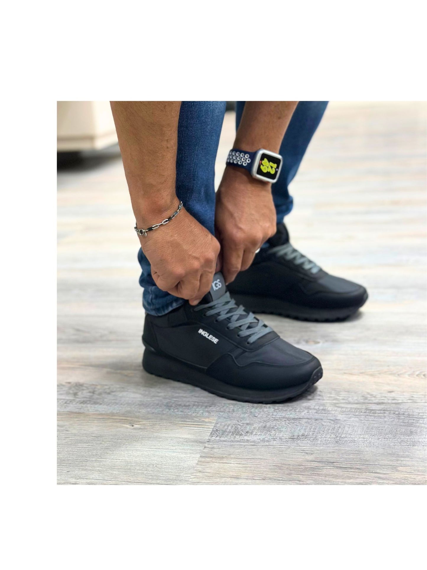 Zapatos Deportivos Casuales Caballero Inglese York Negro