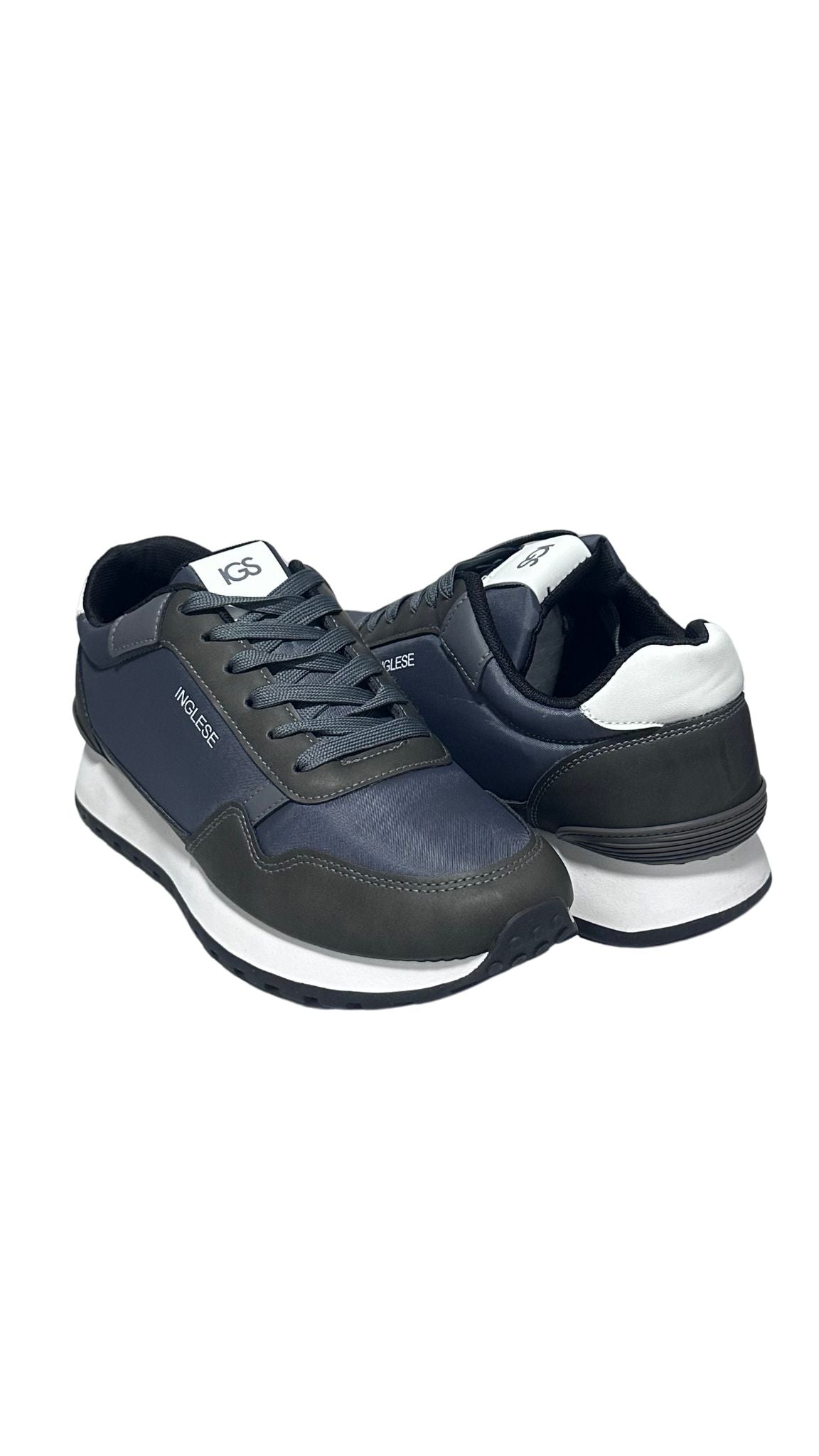 Zapatos Deportivos Casuales Caballero Inglese York Azul Negro