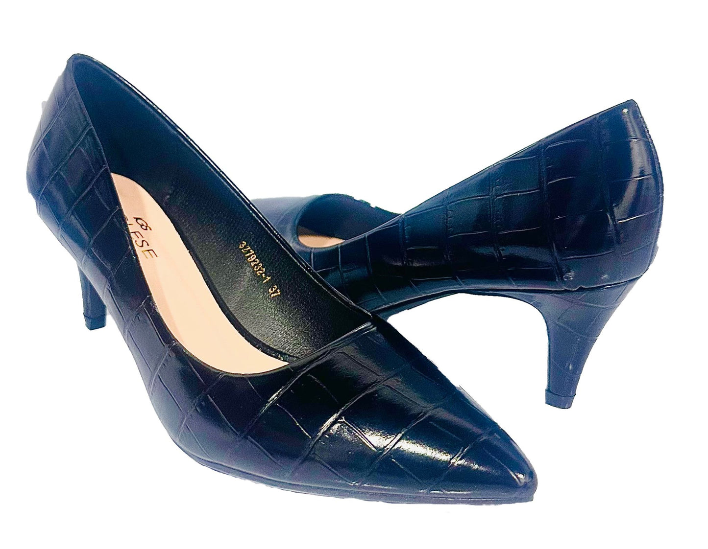 Tacon Bajo Zapato Para Dama Inglese Stella Negro Coco 3Z79245-1
