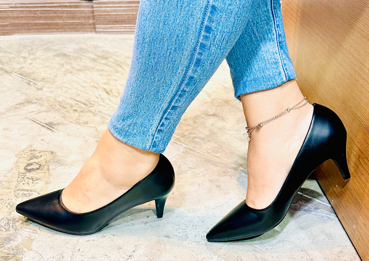 Tacon Bajo Zapato Para Dama Inglese Stella Negro 3Z79245-1