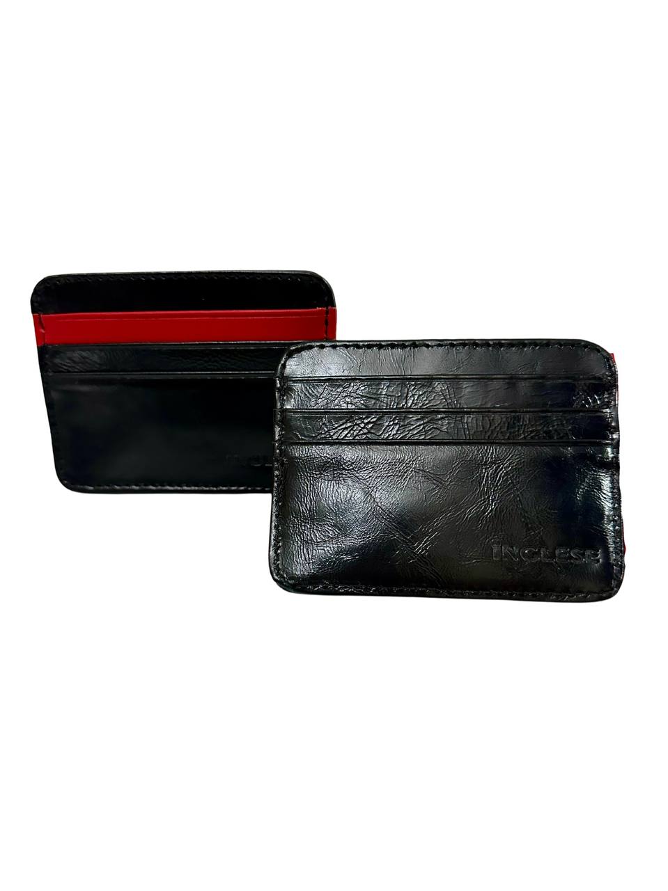 Tarjetero Cartera Para Caballero 100% Cuero Inglese Negro VT TA05