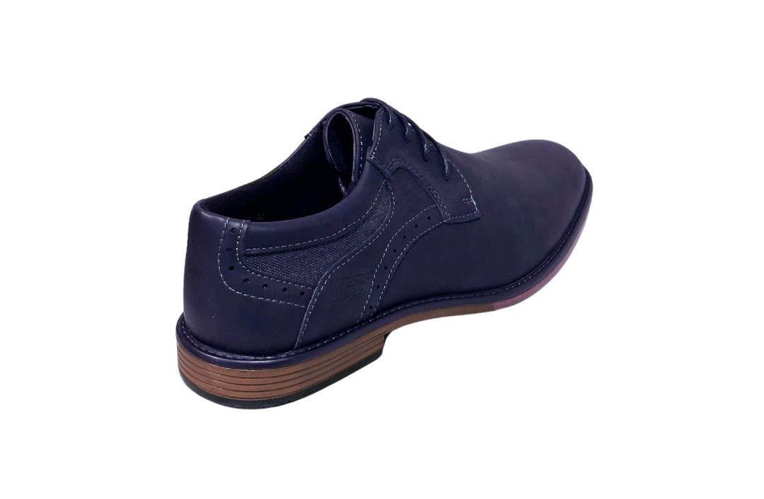 Zapato De Vestir Trenzas Caballero Inglese Boston Azul 55A