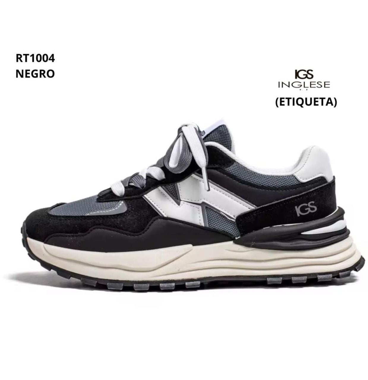 Zapatos Deportivos Casuales Caballero Inglese Lewis Rt1004 negro