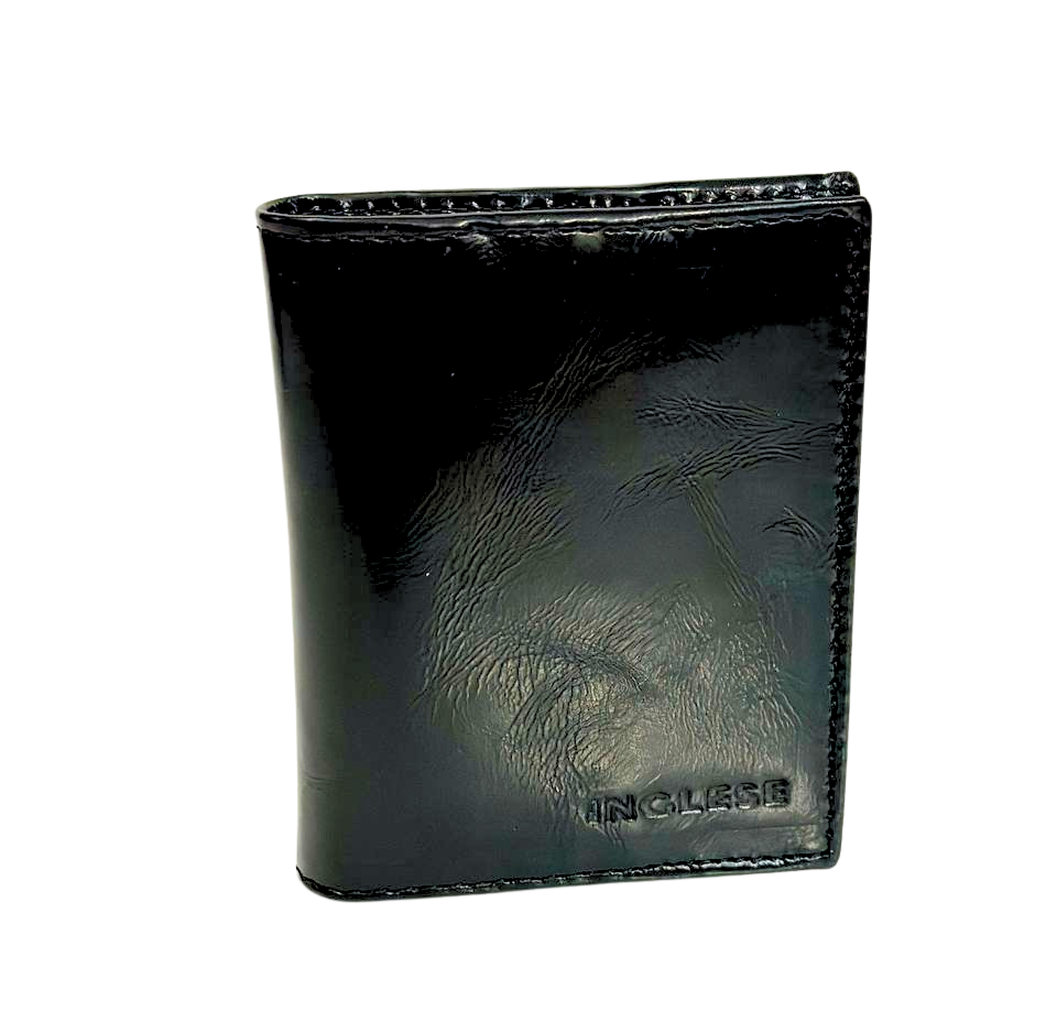 Billetera Cartera Para Caballero 100% Cuero Inglese Negra VT BI01