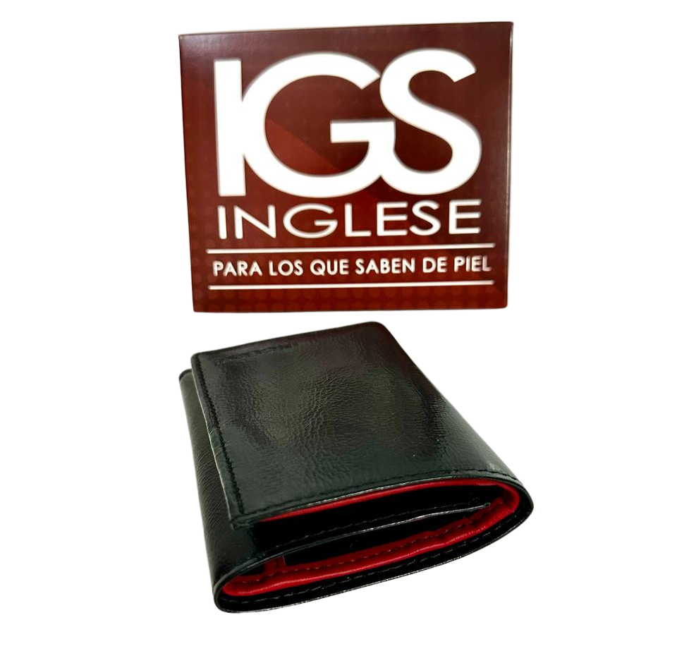 Billetera Cartera Para Caballero 100% Cuero Inglese Negra VT BI01