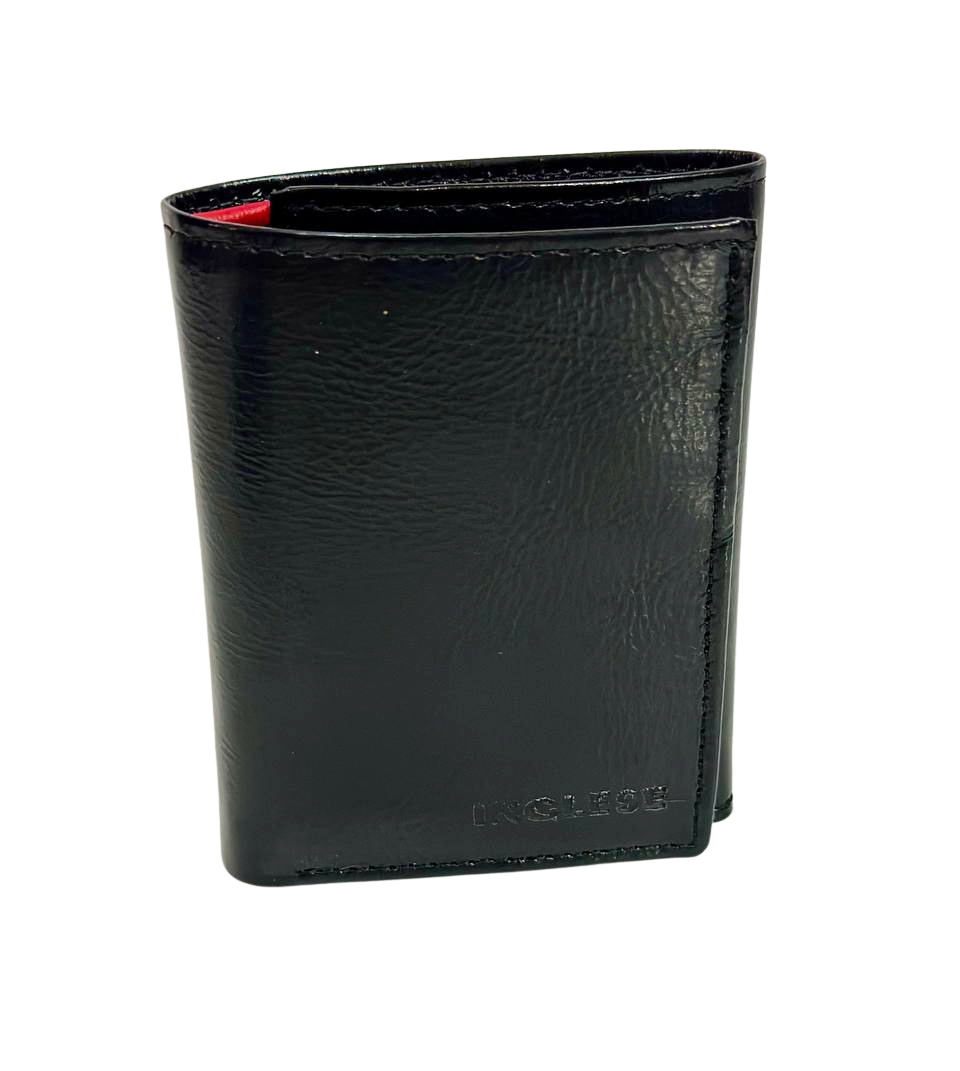 Billetera Cartera Para Caballero 100% Cuero Inglese Negra VT BI01