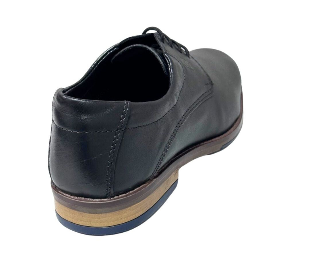Zapato De Vestir Trenzas Caballero Inglese Hamburgo Negro HB988