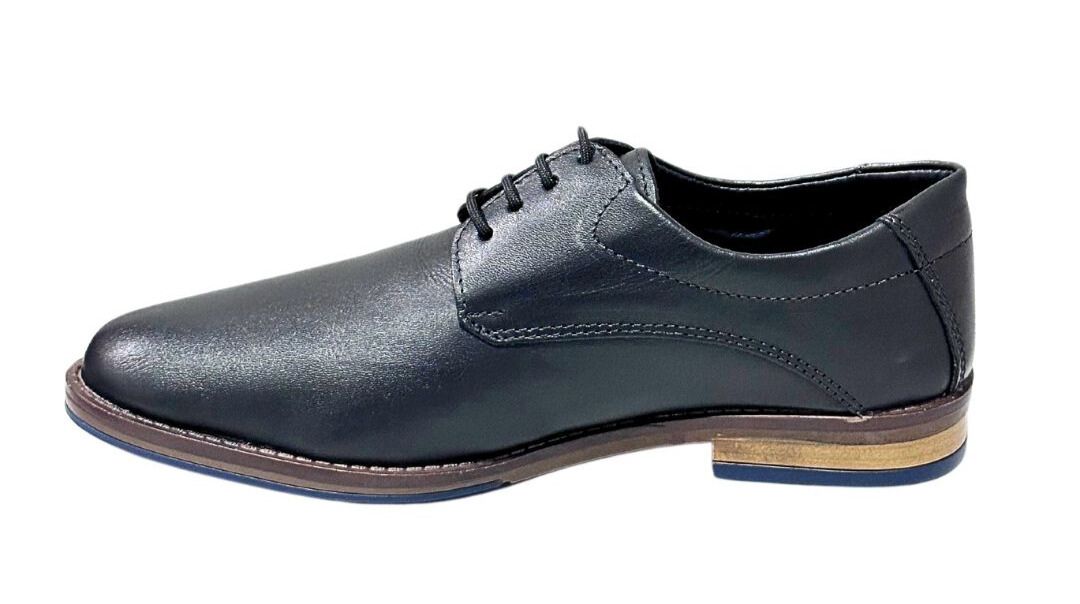 Zapato De Vestir Trenzas Caballero Inglese Hamburgo Negro HB988