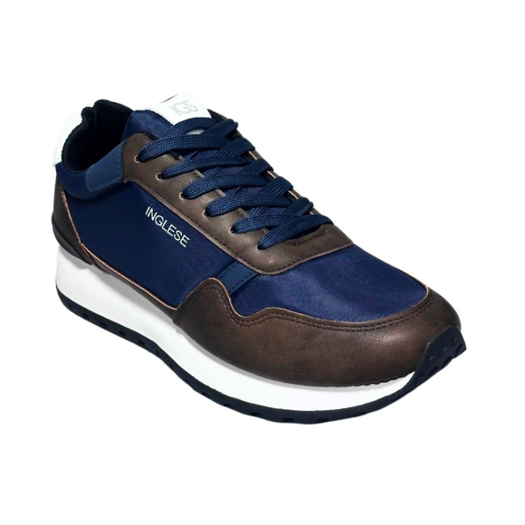 Zapatos Deportivos Casuales Caballero Inglese York Marrón Azul