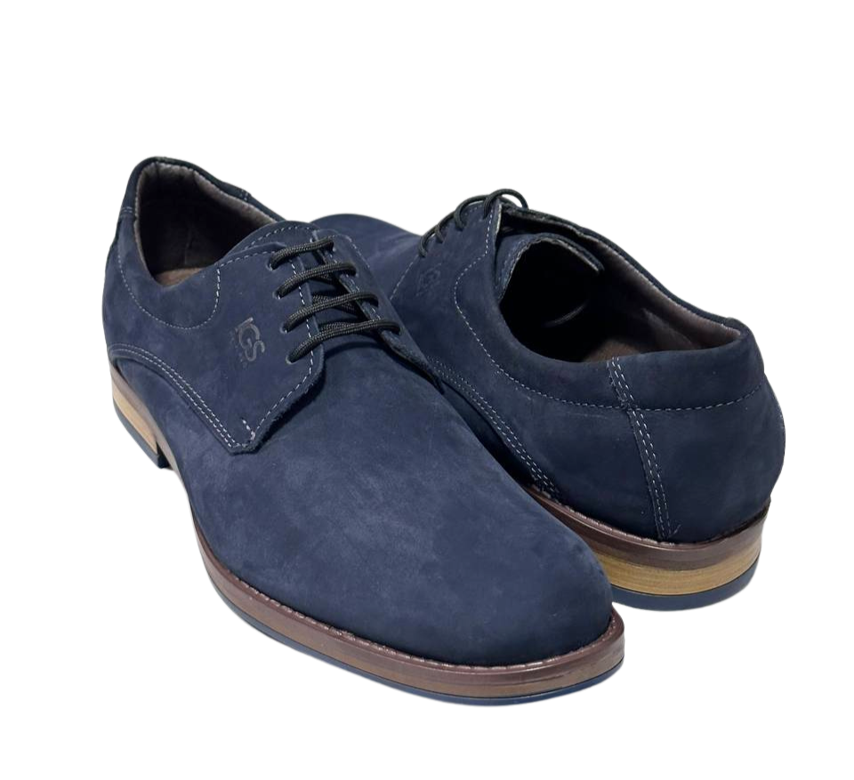 Zapato De Vestir Trenzas Caballero Inglese Hambugo Azul HB988NB