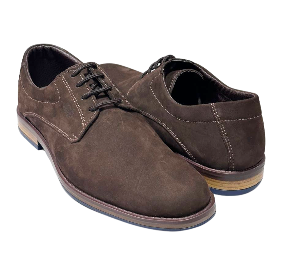 Zapato De Vestir Trenzas Caballero Inglese Hambugo Marrón NB HB988
