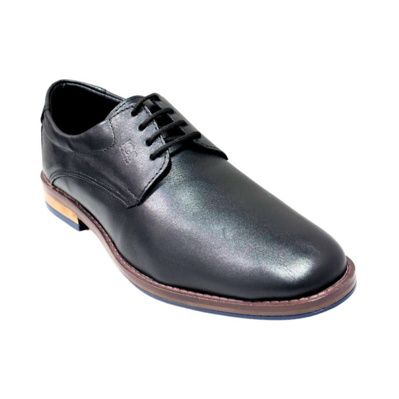 Zapato De Vestir Trenzas Caballero Inglese Hamburgo Negro HB988