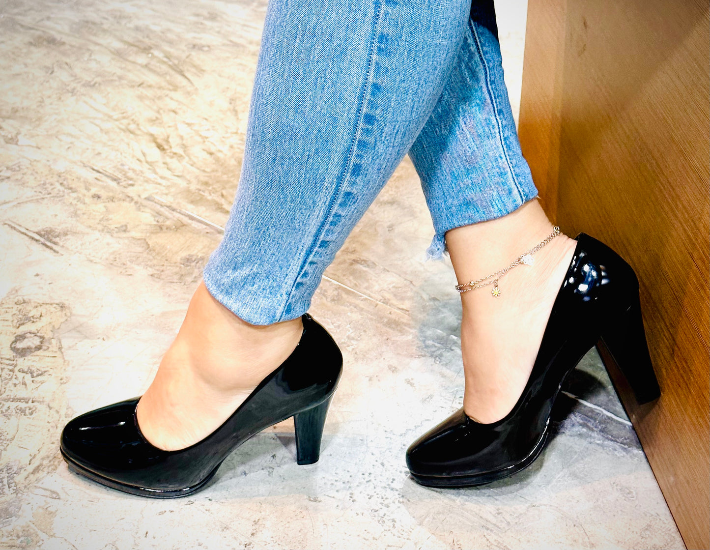 Tacon Zapato Para Dama Inglese Gianna Negro PT KZ0928-5