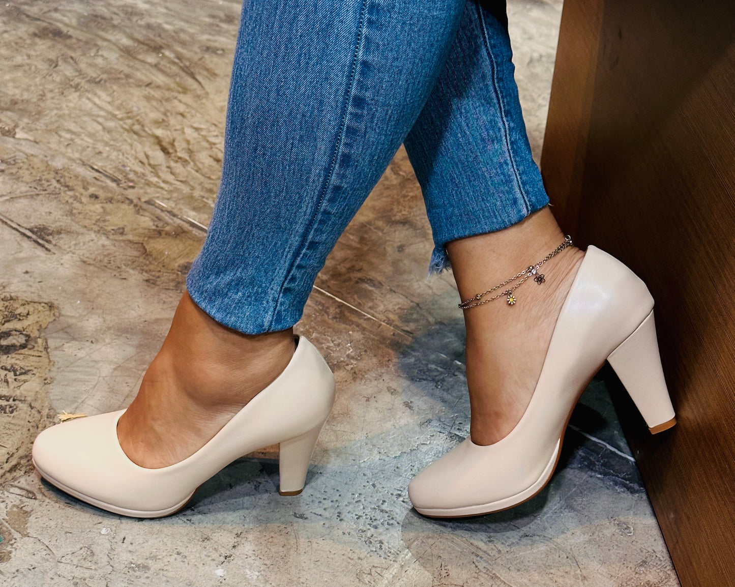 Tacon Zapato Para Dama Inglese Gianna Nude KZ0928-5