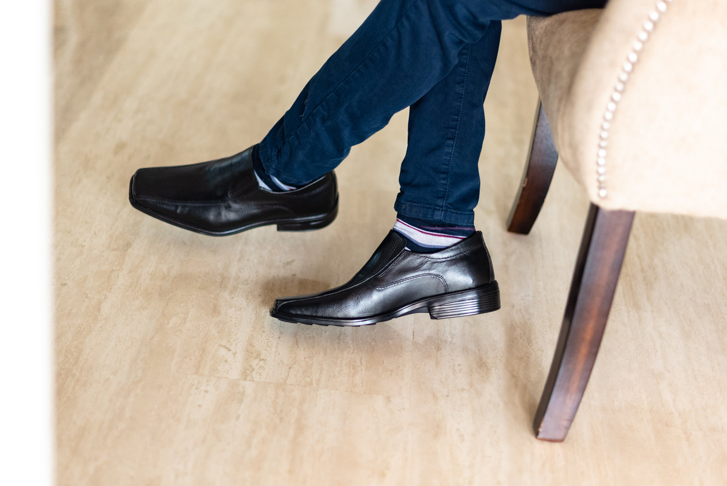 Zapato De Vestir Mocasín Caballero Inglese Levit Negro 861