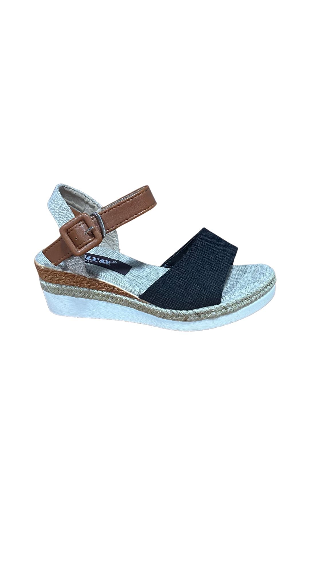 Sandalia Zapatilla Para Dama Inglese Luna Negro