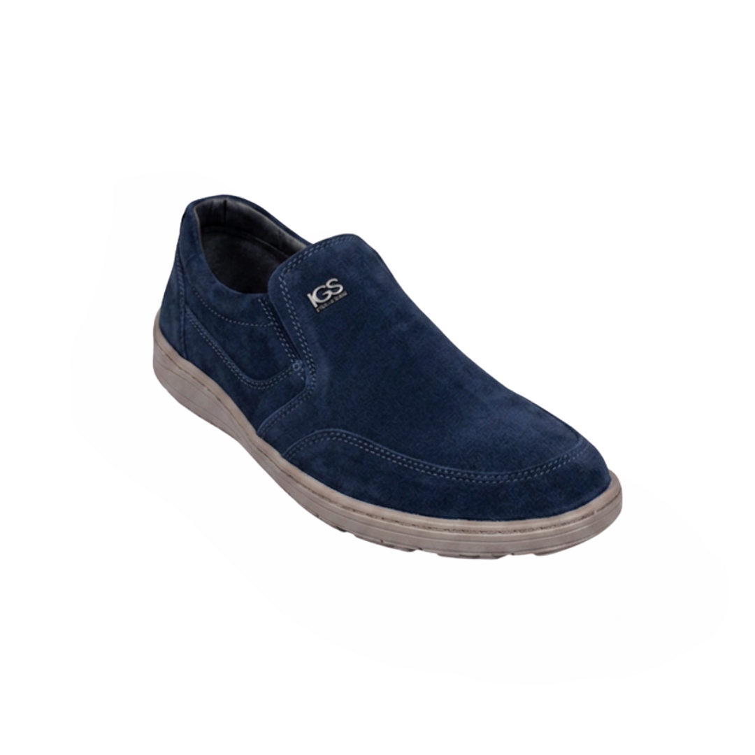 Zapato Casual Trenzas Caballero en cuero Inglese Munich Azul NB MU219