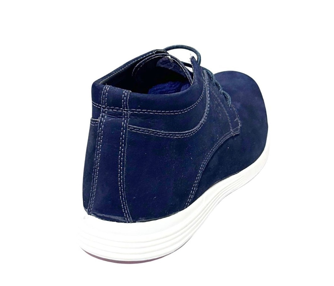 Zapato Casual Botín Caballero en cuero Inglese Rimini Azul NB RM995