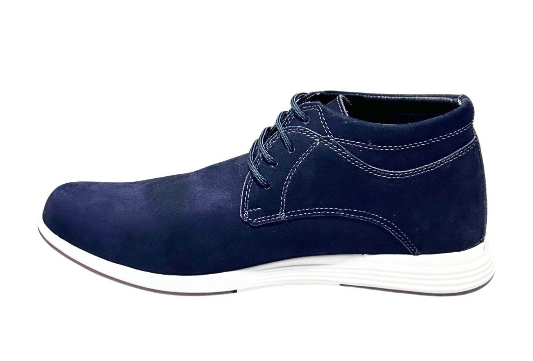 Zapato Casual Botín Caballero en cuero Inglese Rimini Azul NB RM995