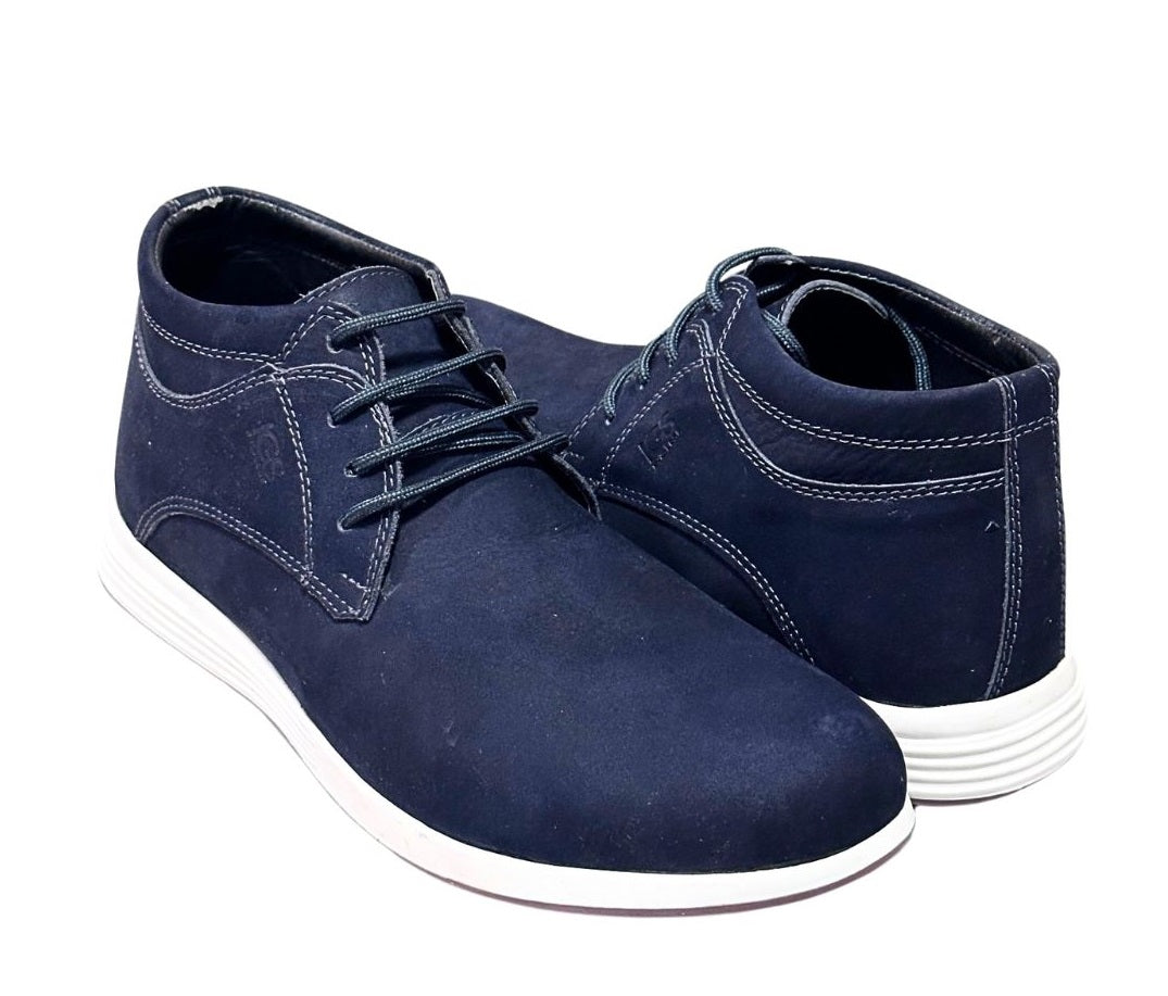 Zapato Casual Botín Caballero en cuero Inglese Rimini Azul NB RM995