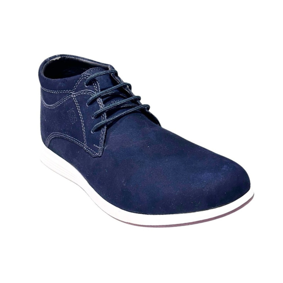 Zapato Casual Botín Caballero en cuero Inglese Rimini Azul NB RM995