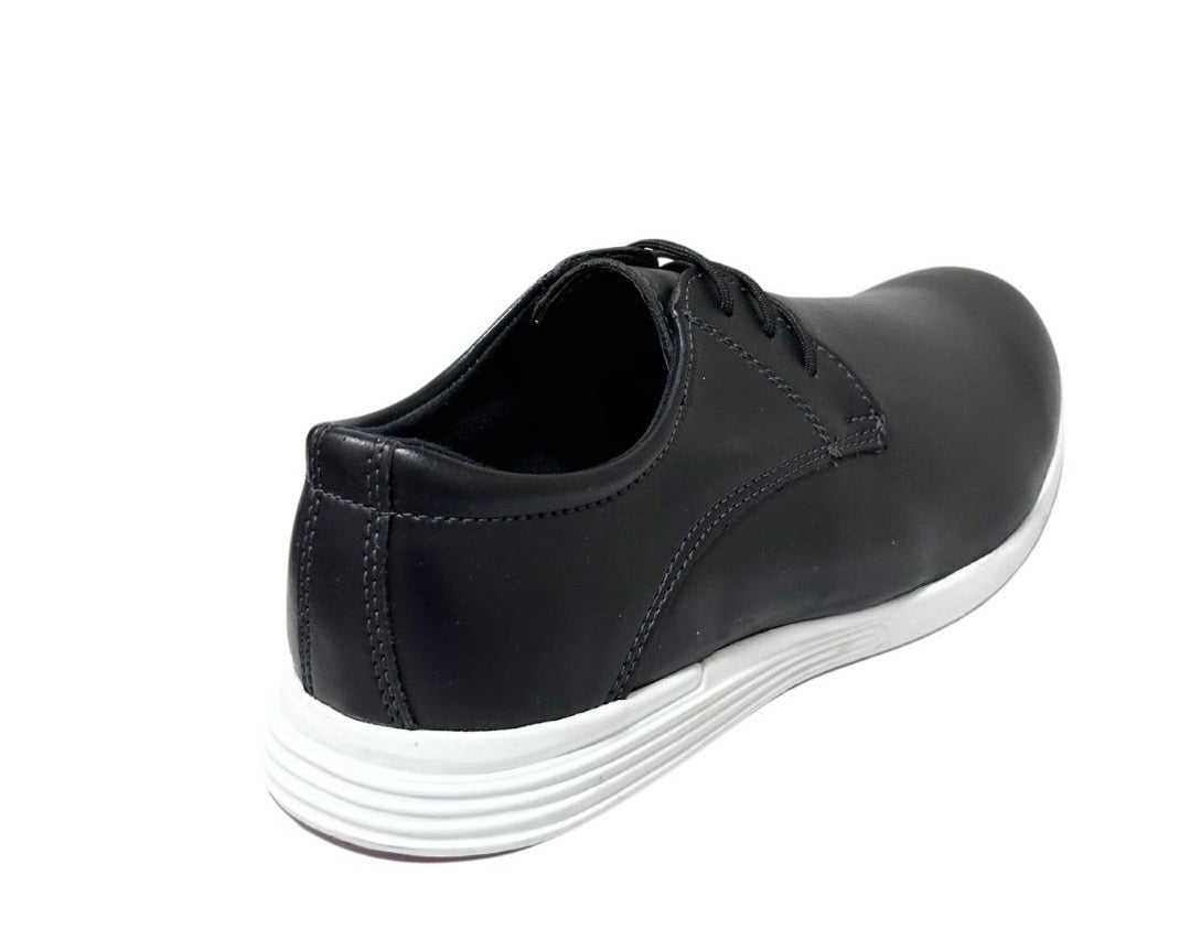 Zapato Casual Trenzas Caballero en piel Inglese Rimini Negro RM994