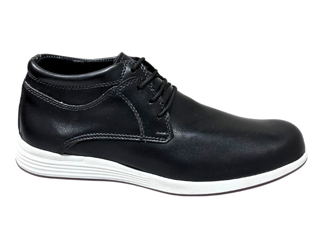 Zapato Casual Botín Caballero en cuero Inglese Rimini Negro Napa RM995