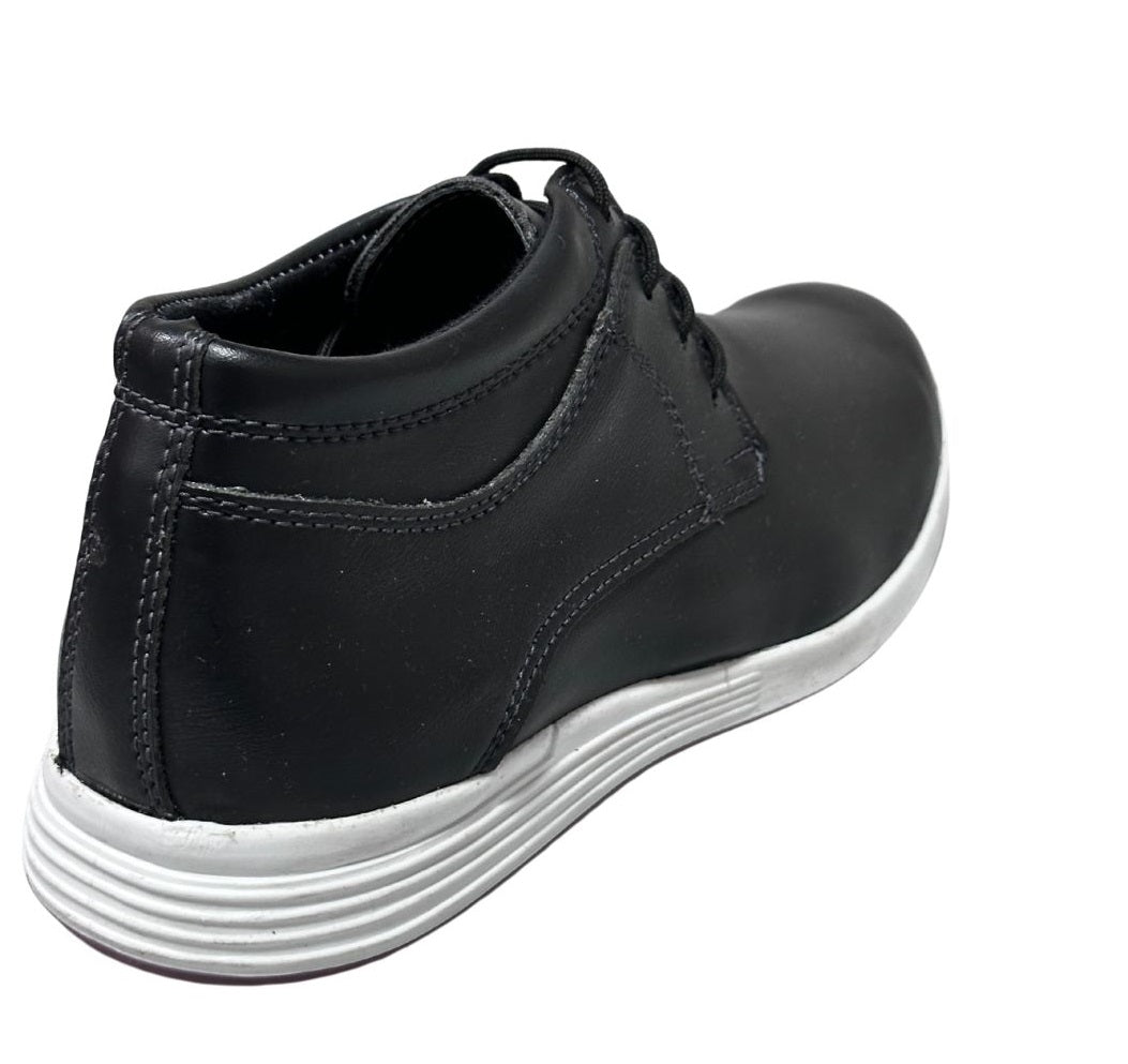 Zapato Casual Botín Caballero en cuero Inglese Rimini Negro Napa RM995