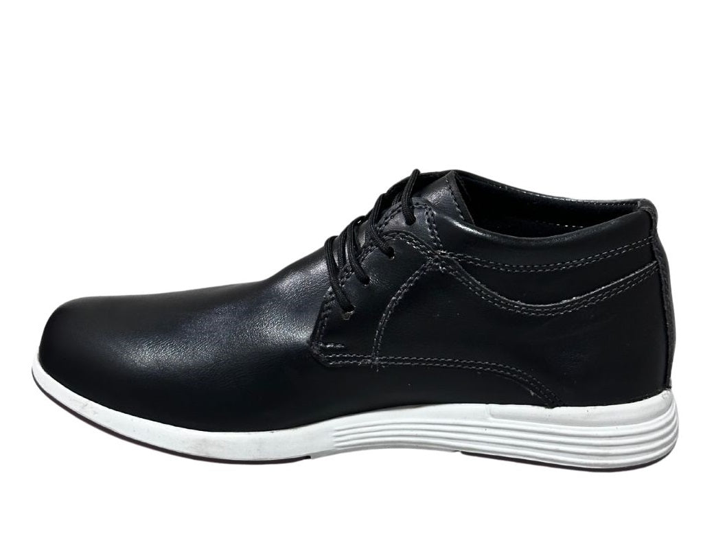 Zapato Casual Botín Caballero en cuero Inglese Rimini Negro Napa RM995