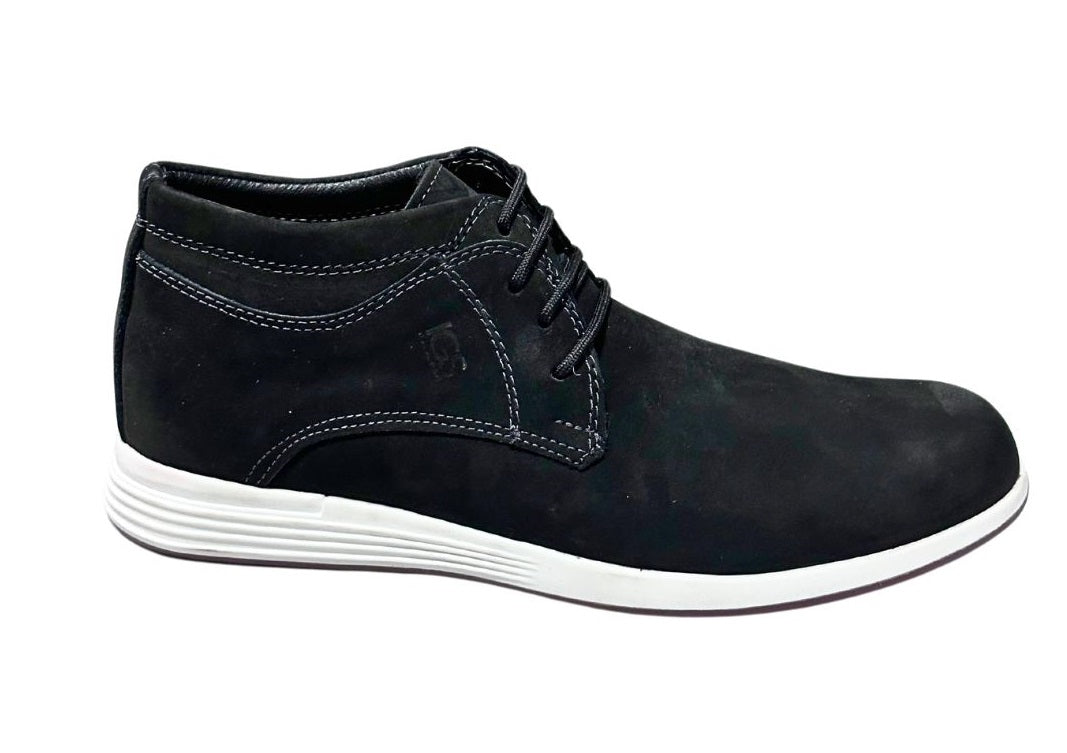 Zapato tipo Botín casual de Caballero en cuero Inglese Rimini Negro NB RM995