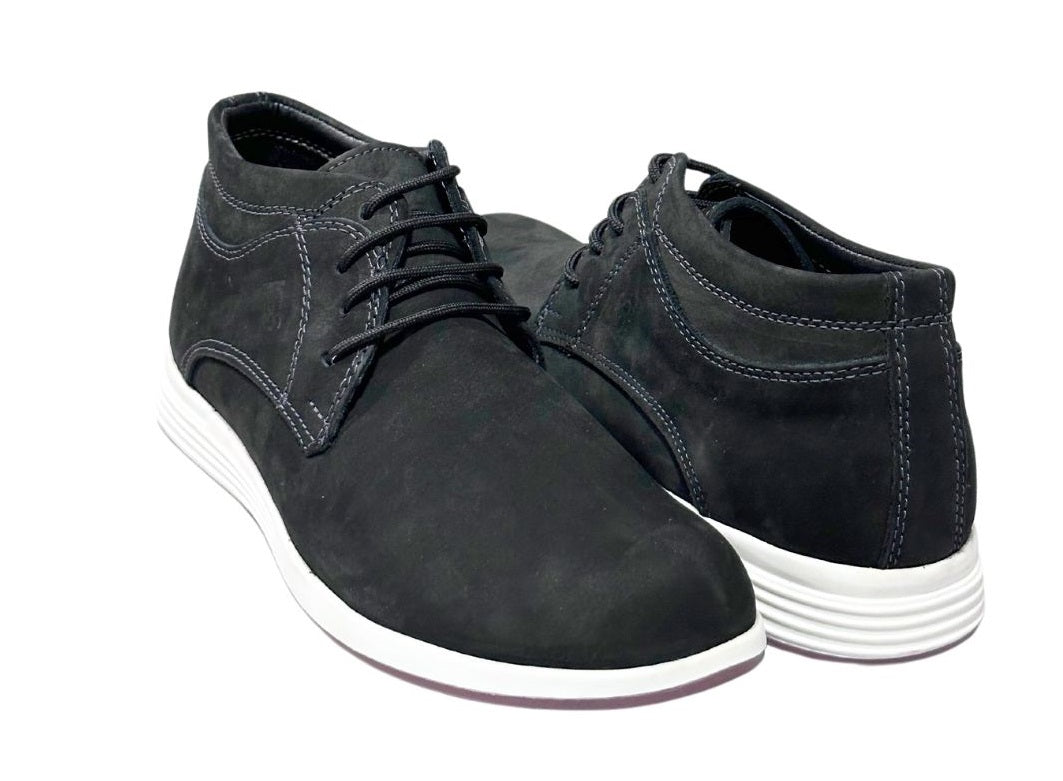 Zapato tipo Botín casual de Caballero en cuero Inglese Rimini Negro NB RM995