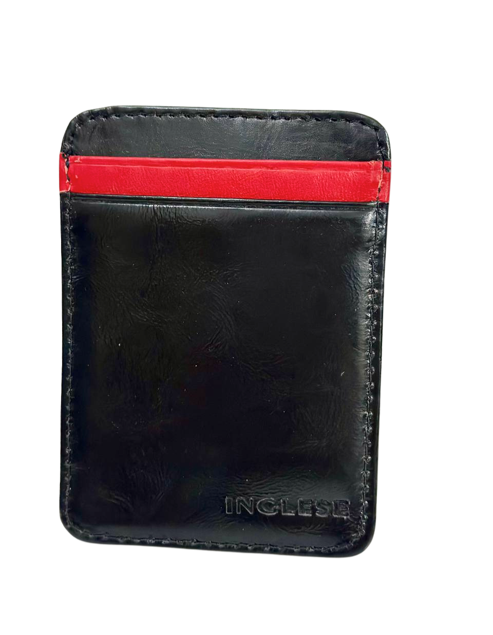 Tarjetero Cartera Para Caballero 100% Cuero Inglese Negro VT TA04