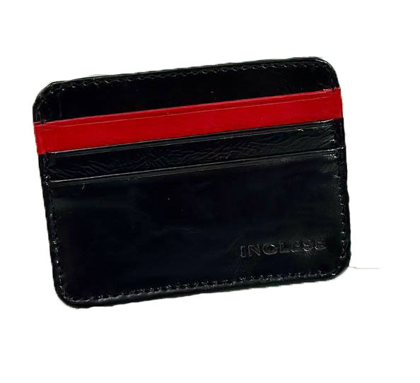 Tarjetero Cartera Para Caballero 100% Cuero Inglese Negro VT TA05