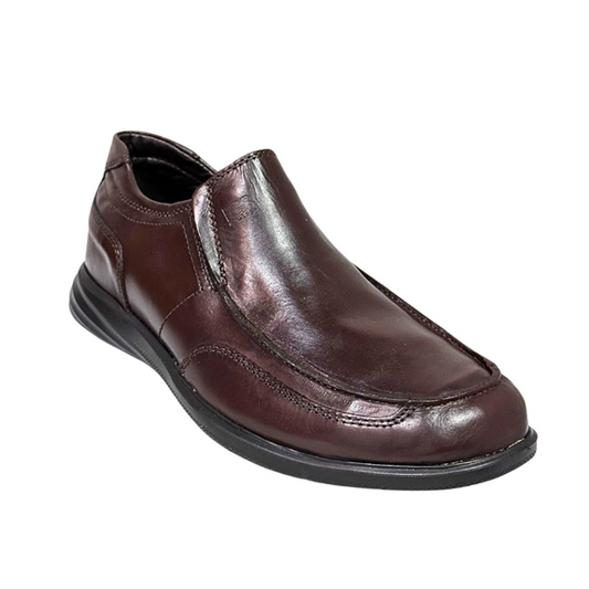 Zapato Mocasín Casual Caballero en piel  Inglese Toscana Marrón TO971