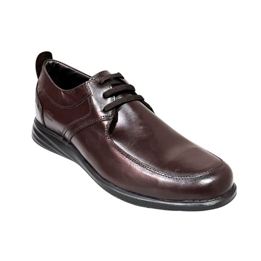 Zapato Trenzas Casual Caballero en piel  Inglese Toscana Marrón TO974