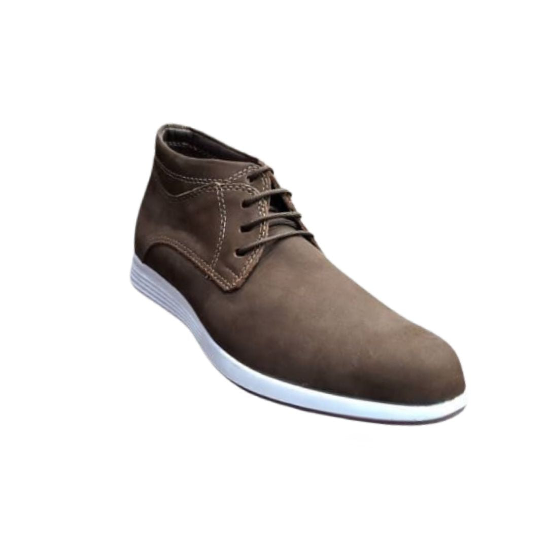 Zapato Casual Botín Caballero en cuero Inglese Rimini Marron Napa RM995
