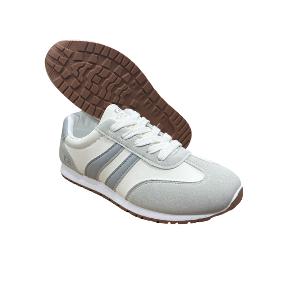 Zapatos Deportivos Casuales Dama Inglese Vezzali blanco gris