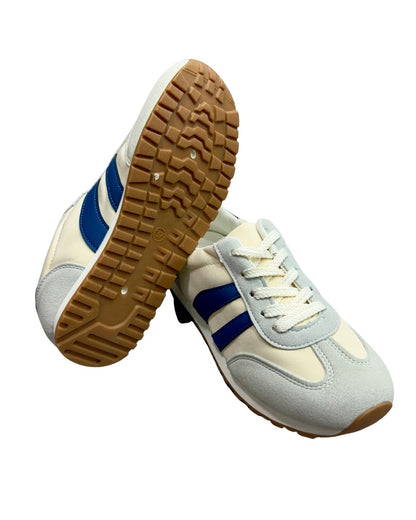 Zapatos Deportivos Casuales Dama Inglese Sidoti Rt1005 blanco azul