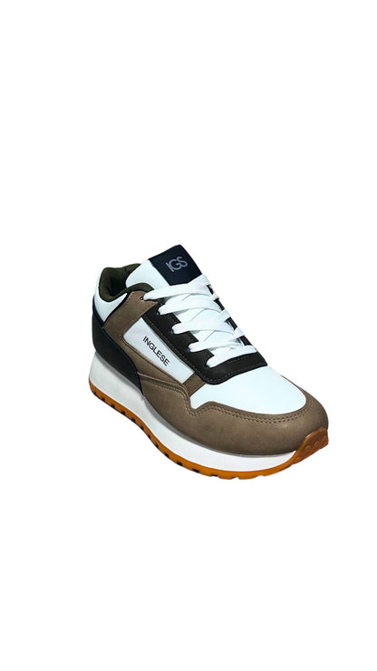 Zapatos Deportivos Casuales Dama Inglese Derby Blanco Beige