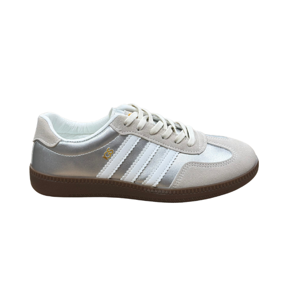 Zapatos Deportivos Casuales Dama Inglese levrone plata