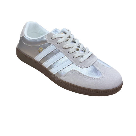 Zapatos Deportivos Casuales Dama Inglese levrone plata