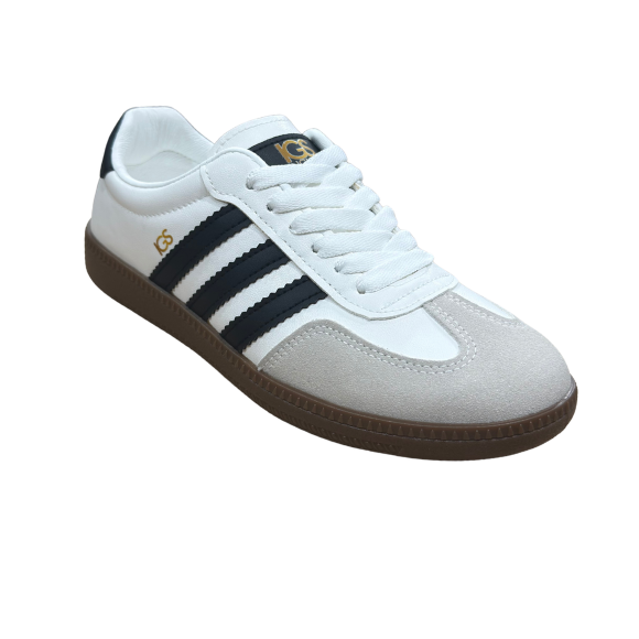 Zapatos Deportivos Casuales Dama Inglese Cavalli blanco negro