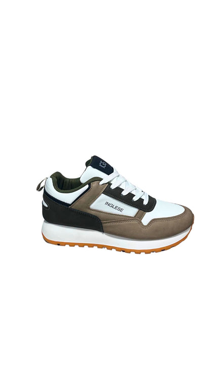 Zapatos Deportivos Casuales Dama Inglese Derby Blanco Beige