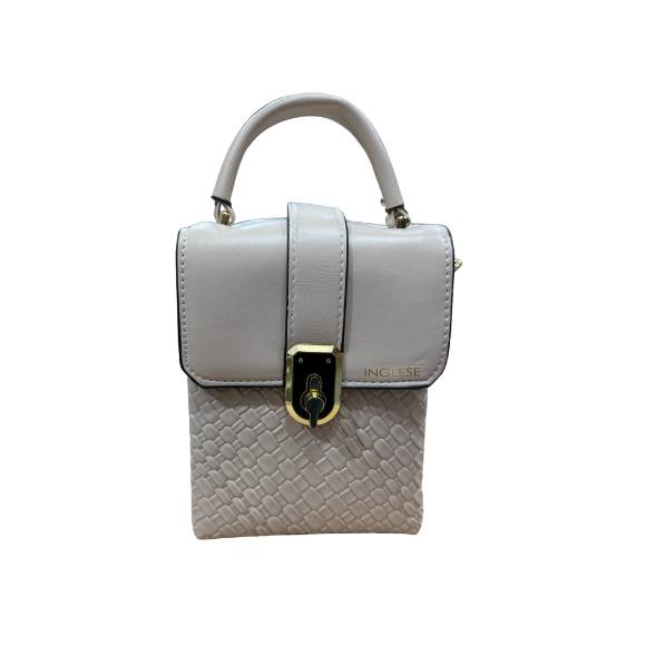 Cartera pequeña bandolera  de mujer elegante Inglese Ca-2039 crema