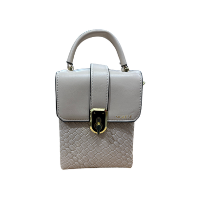 Cartera pequeña bandolera  de mujer elegante Inglese Ca-2039 crema