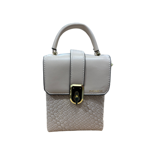 Cartera pequeña bandolera  de mujer elegante Inglese Ca-2039 crema