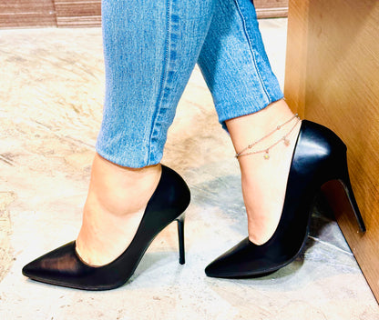 Tacon Zapato Para Dama Inglese Alessia Negro Napa 387531A