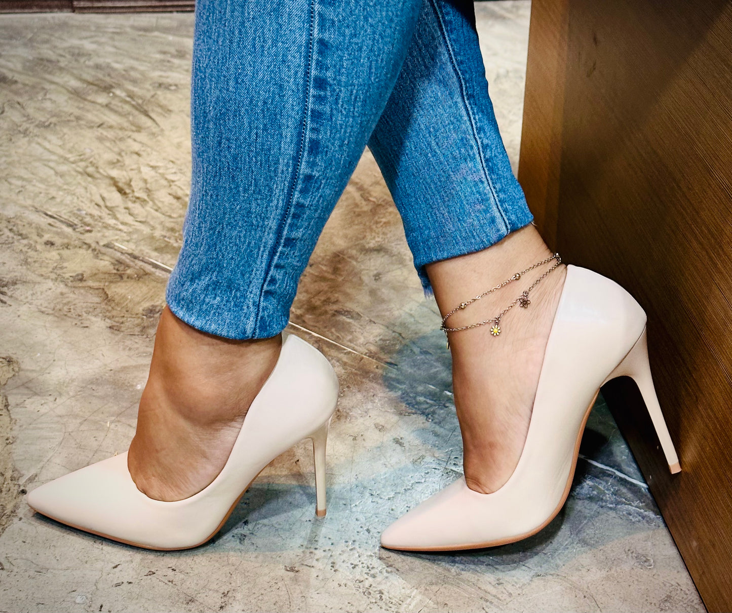 Tacon Zapato Para Dama Inglese Alessia Nude Napa 387531A