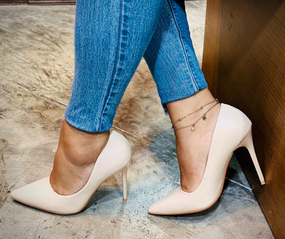 Tacon Zapato Para Dama Inglese Alessia Nude Napa 387531A